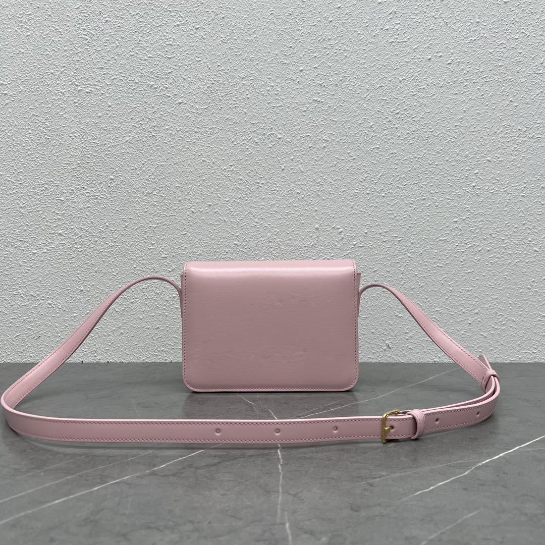 Celine Shoulder Bag Handbag Cuir Triomphe In Shiny Calfskin Pink 199233